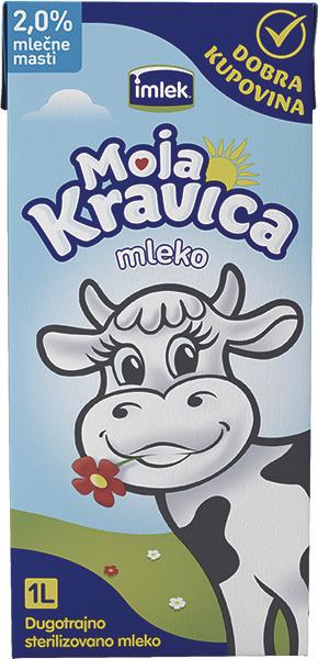 Moja Kravica mleko 2% m.m. 1 l TB