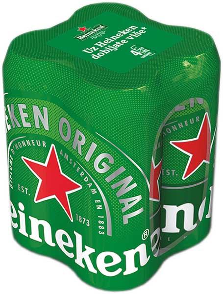 Heineken pivo svetlo limenka 4x500ml
