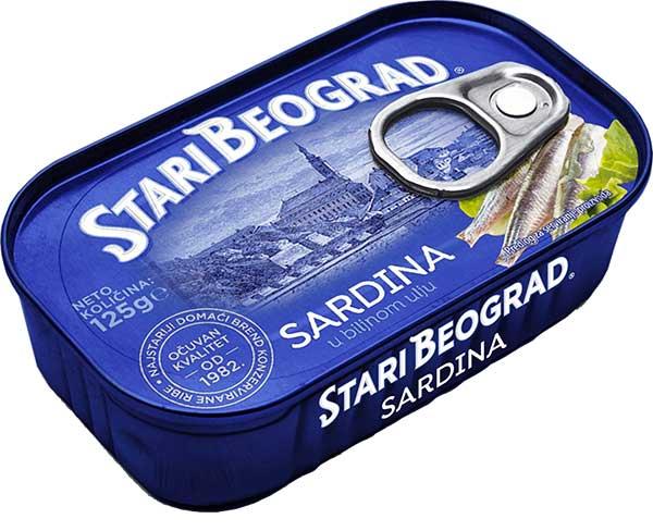 Stari Beograd sardina u biljnom ulju 125 g