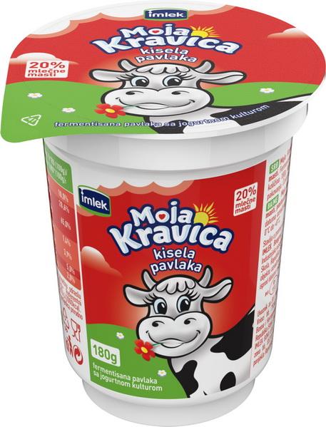 Moja Kravica kisela pavlaka 20%m.m. 180 ml