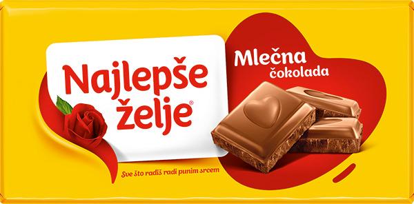 Najlepše želje čokolada mlečna 90 g