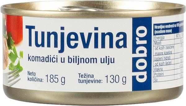 Dobro tunjevina komadici u biljnom ulju 160 g