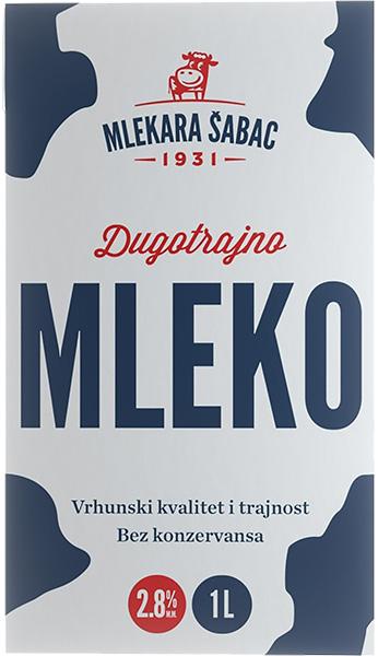 Mlekara Šabac UHT mleko 2,8% 1l