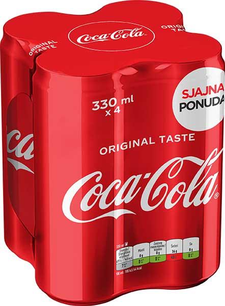 Coca Cola limenka 4x330ml