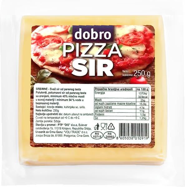 Dobro pizza sir minimum 35%m.m. 250g