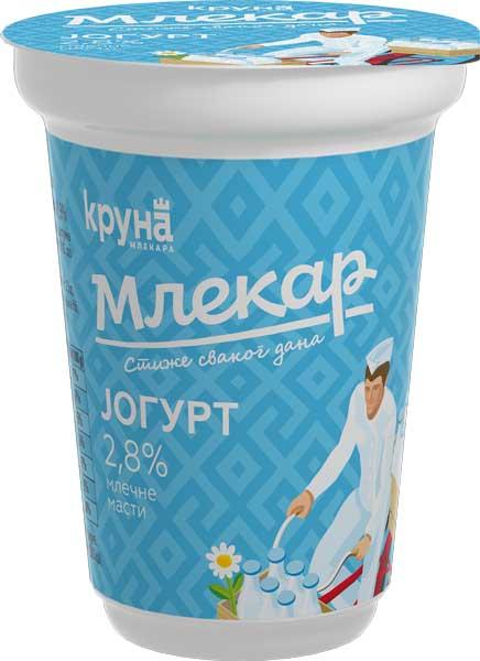 Mlekar jogurt 2.8% mm 180g čaša