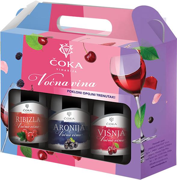 Čoka Poklon paket Voćna vina 3x187ml