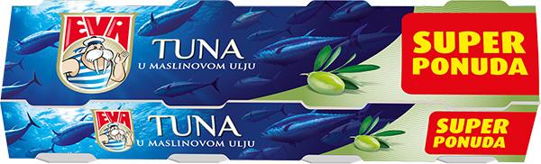Eva tuna komadi u mas. ulju 4x80g