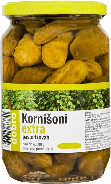 Dobro kornišoni extra 680 g