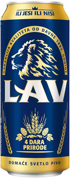 Lav pivo svetlo limenka 500 ml