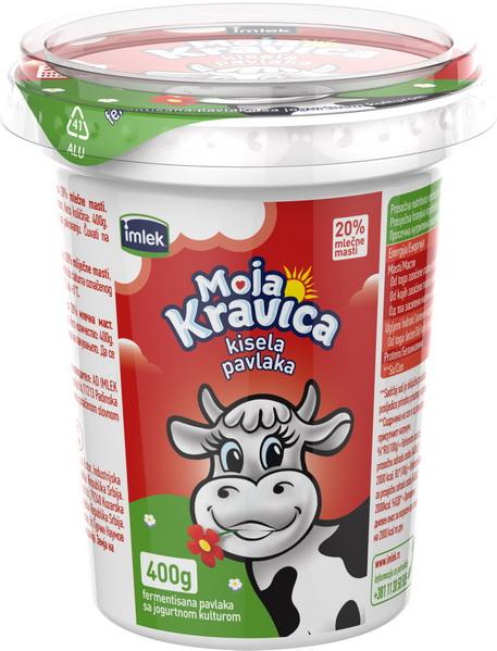 Moja Kravica kisela pavlaka 20% m.m. 400 g