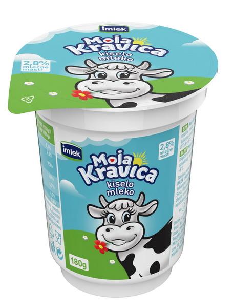 Moja Kravica kiselo mleko 2,8%m.m. 180 ml