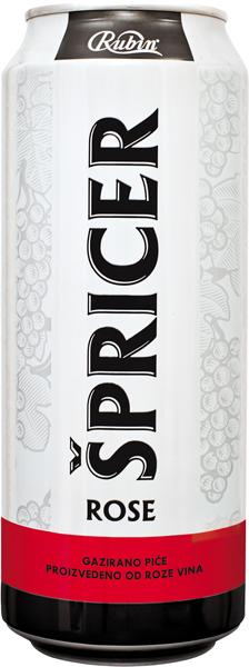 Rubin špricer roze 500 ml