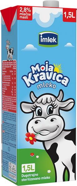 Moja Kravica mleko UHT 2,8% m.m. 1,5 l
