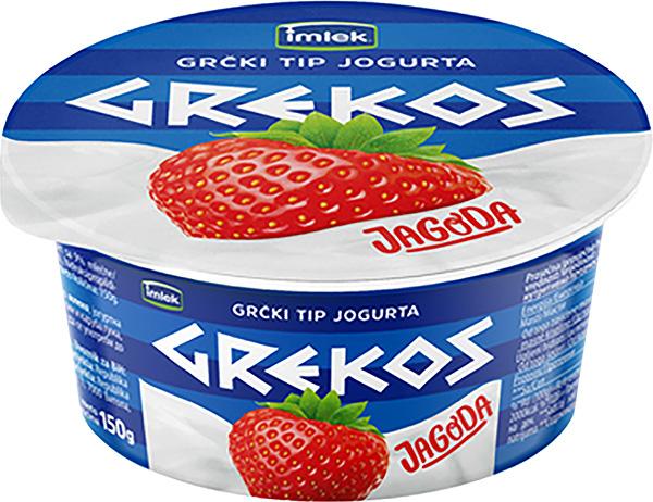 Grekos jogurt jagoda 9% 150 g čaša
