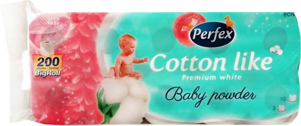 Perfex t.papir cotton bebi puder 10/1 3sl