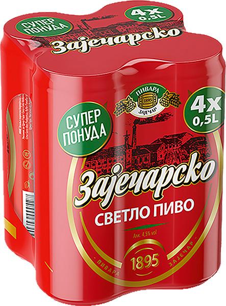 Zaječarsko pivo limenka 4x500 ml