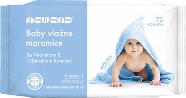 Nevena baby vlažne maramice plave 72/1