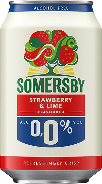Somersby strawberry lim. 0% 330ml