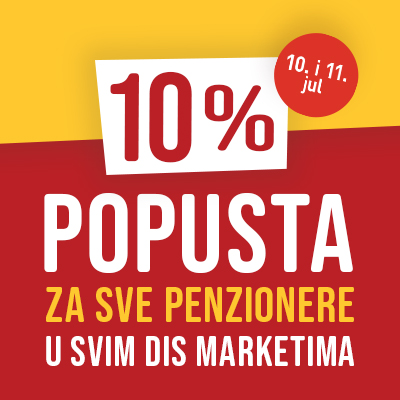 Za naše starije sugrađane pripremili smo specijalan popust u svim DIS marketima!