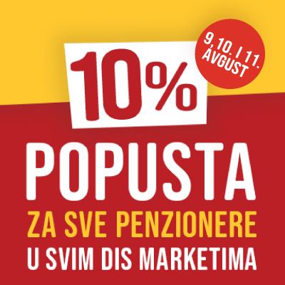 Za naše starije sugrađane pripremili smo specijalan popust u svim DIS marketima!