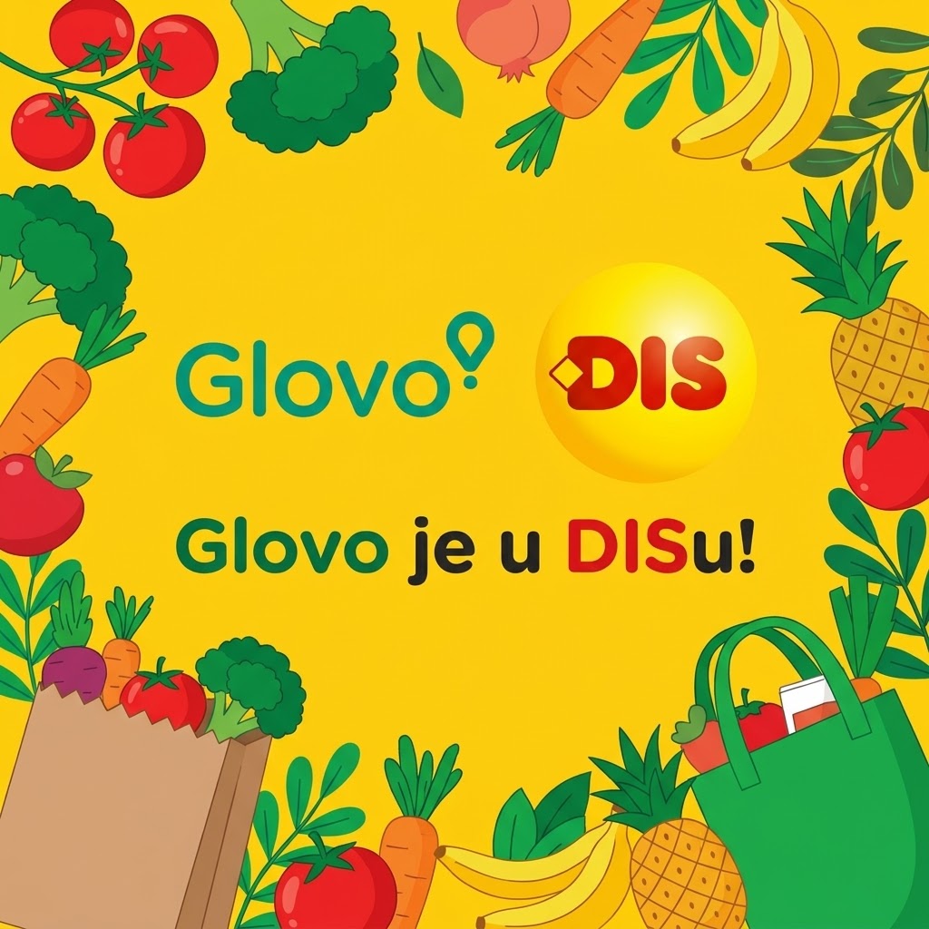 DIS i Glovo pokrenuli partnerstvo: Sveža namirnica na vašem pragu u nekoliko klikova
